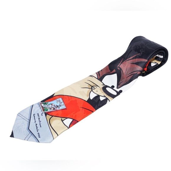 Looney Tunes Stamp Collection Vintage Tasmanian Devil Tie - Picture 3 of 6